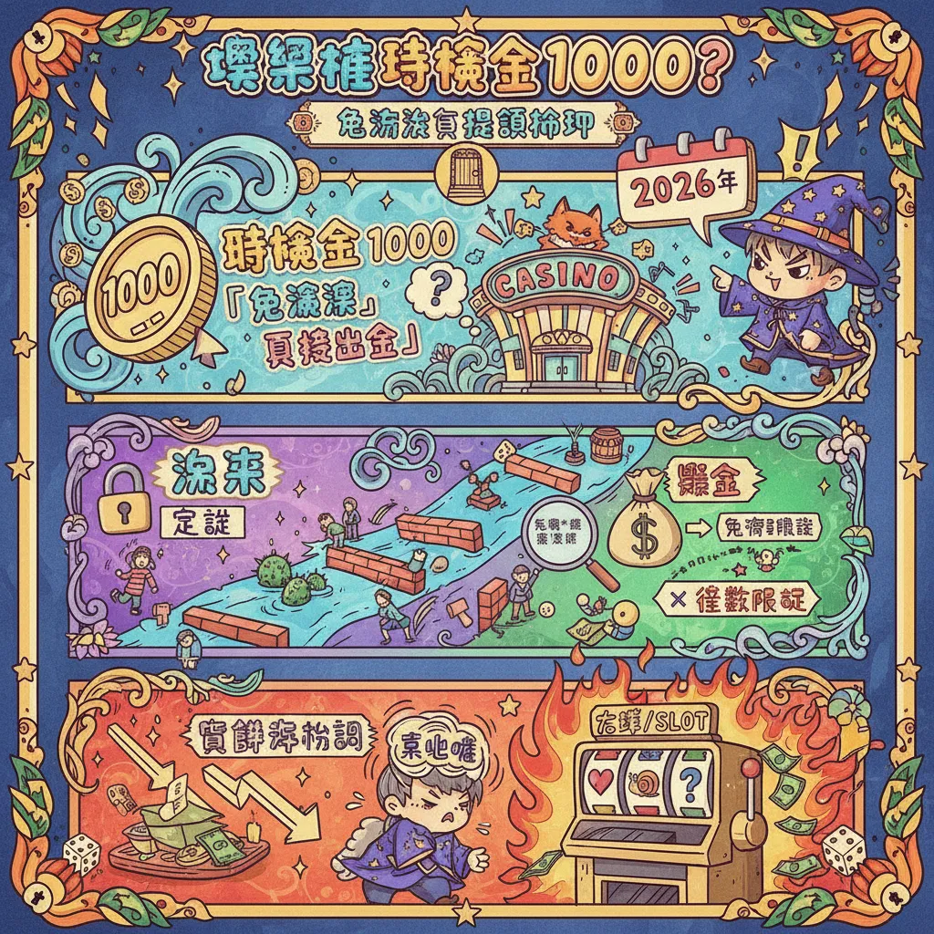 想領娛樂城體驗金1000？先搞懂免流水與提領陷阱